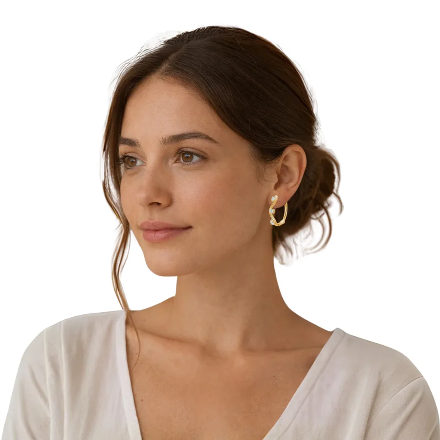 Amy 18K עגלי זהב עם יהלומים