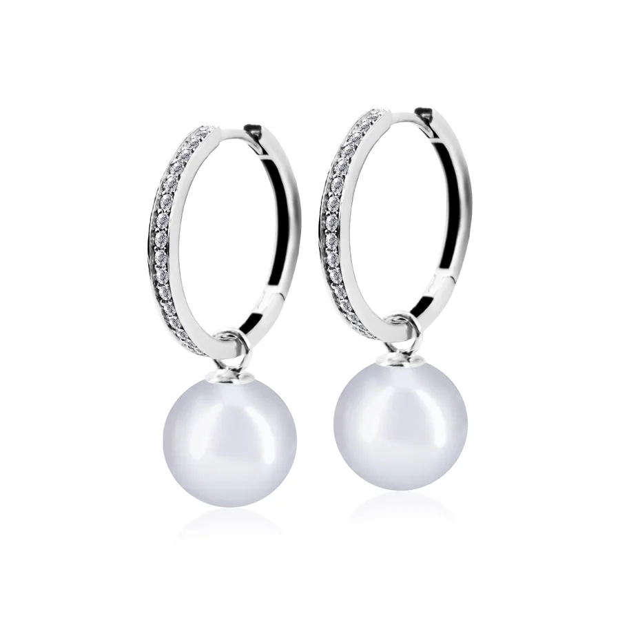 עגילי כסף עם פנינים Iris