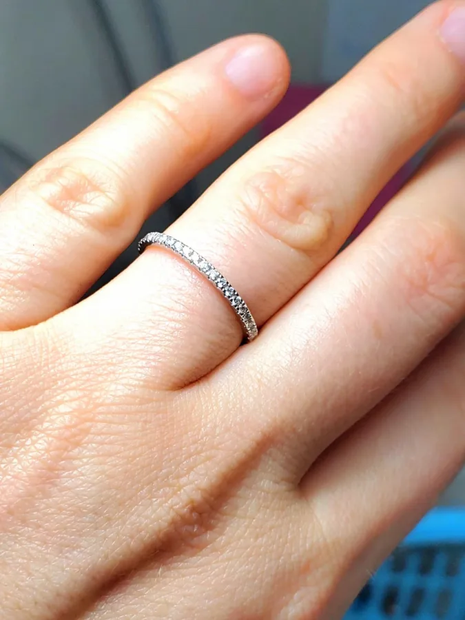 טבעת זהב עם יהלומים Half Eternity 0.5