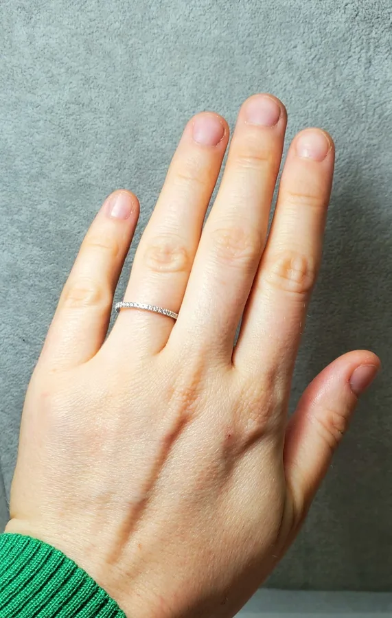 טבעת זהב עם יהלומים Half Eternity 0.5