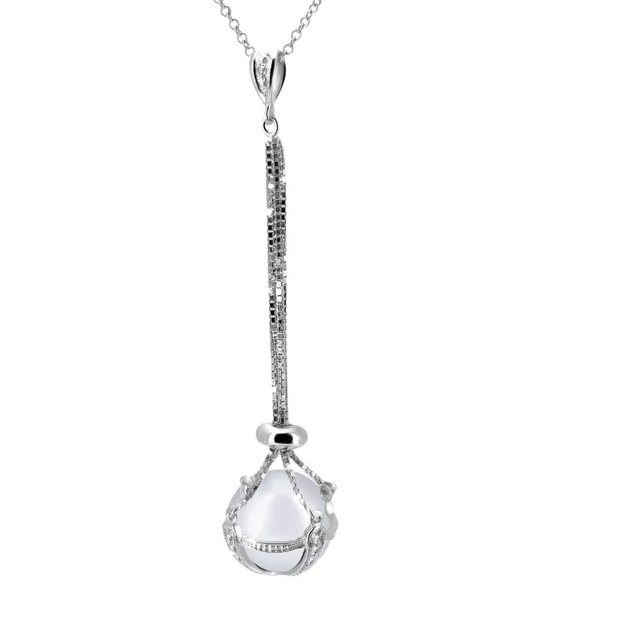 שרשרת כסף עם פנינה Harmony