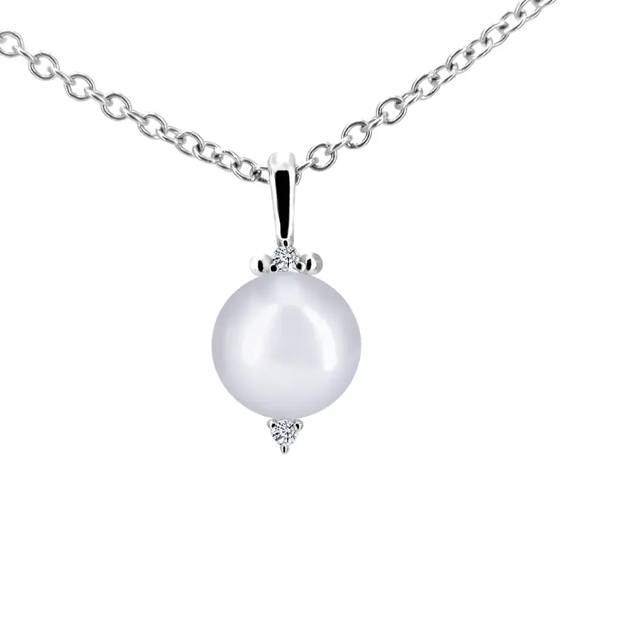 שרשרת כסף ופנינה Victoria