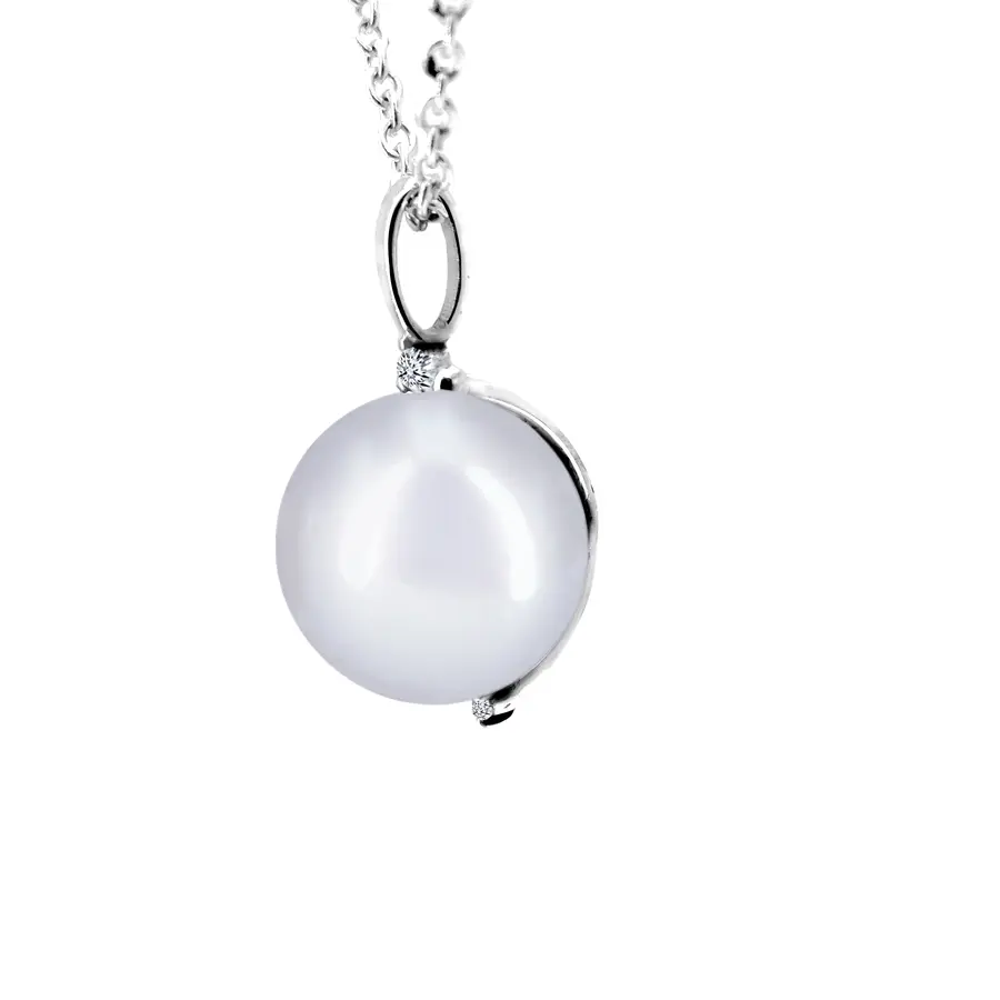 שרשרת כסף ופנינה Victoria