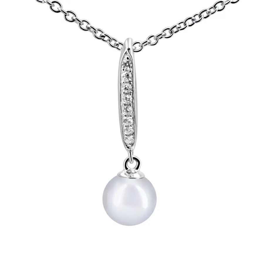 שרשרתכסף עם פנינה Valerie