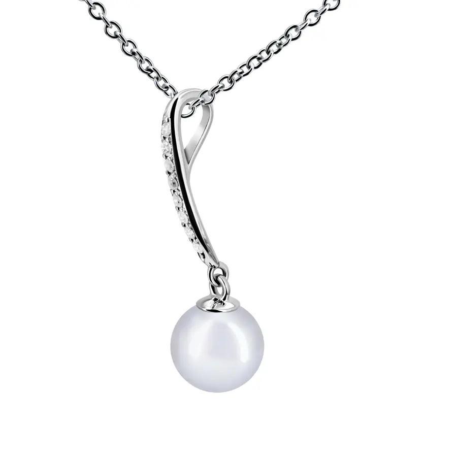 שרשרתכסף עם פנינה Valerie