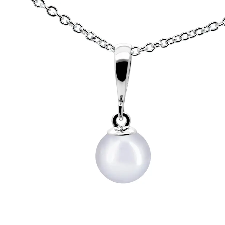 שרשרת כסף ופנינה Emma