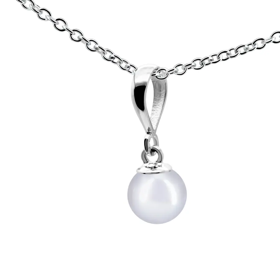 שרשרת כסף ופנינה Emma