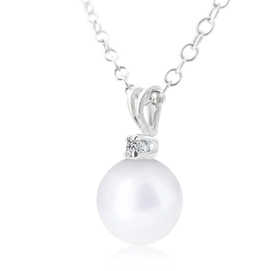 שרשרת כסף עם פנינה Ophelia