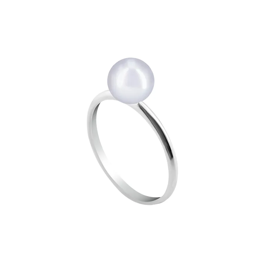 טבעת כסף עם פנינה Michelle