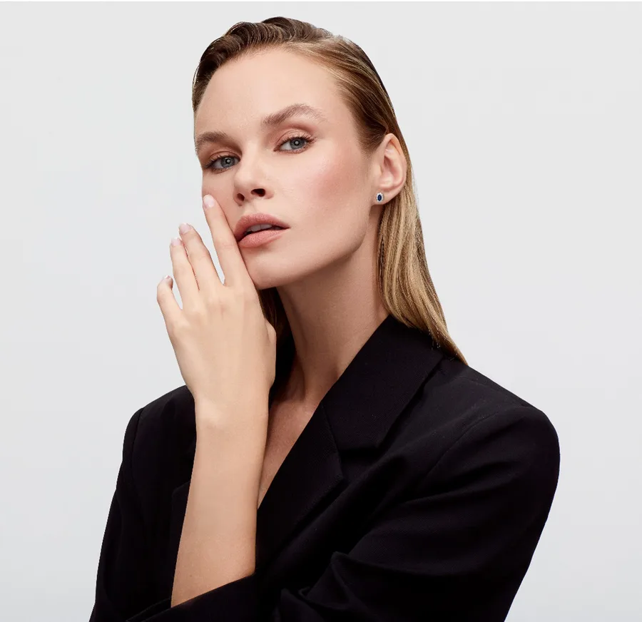 עגילי יהלומים - DIANA OVAL