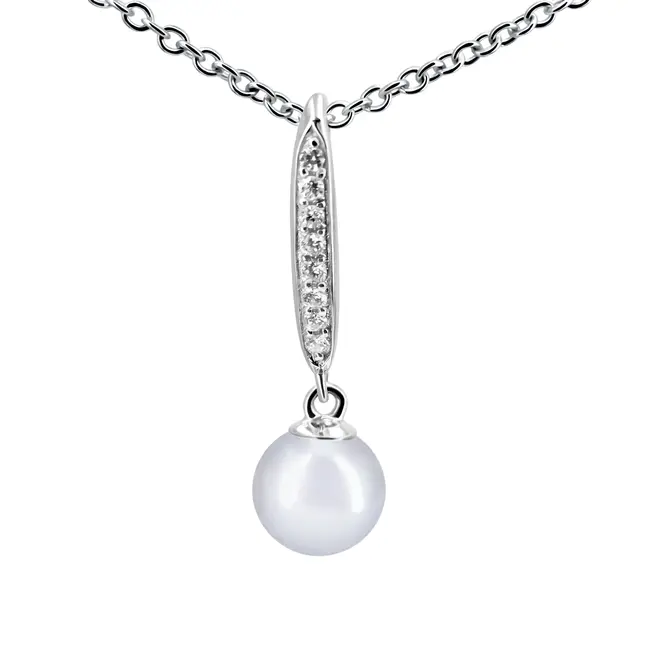 שרשרתכסף עם פנינה Valerie