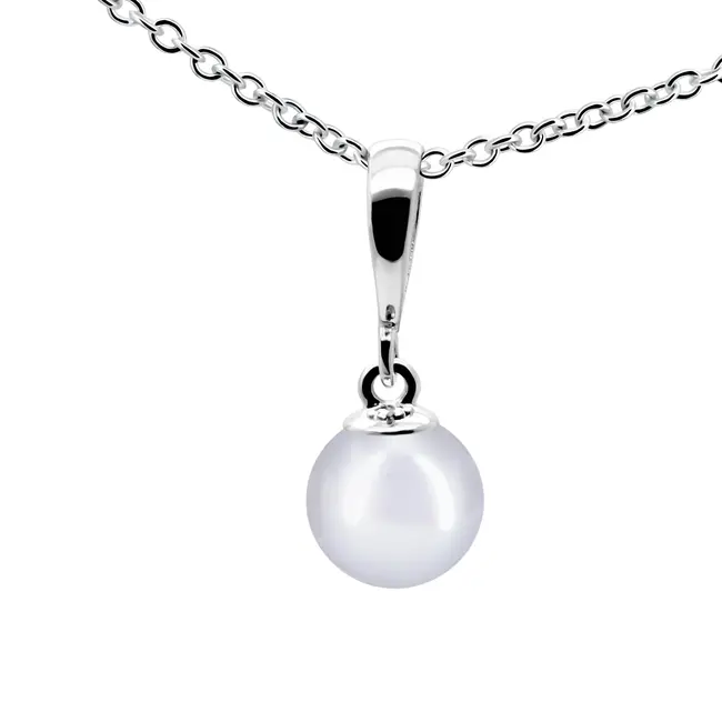 שרשרת כסף ופנינה Emma