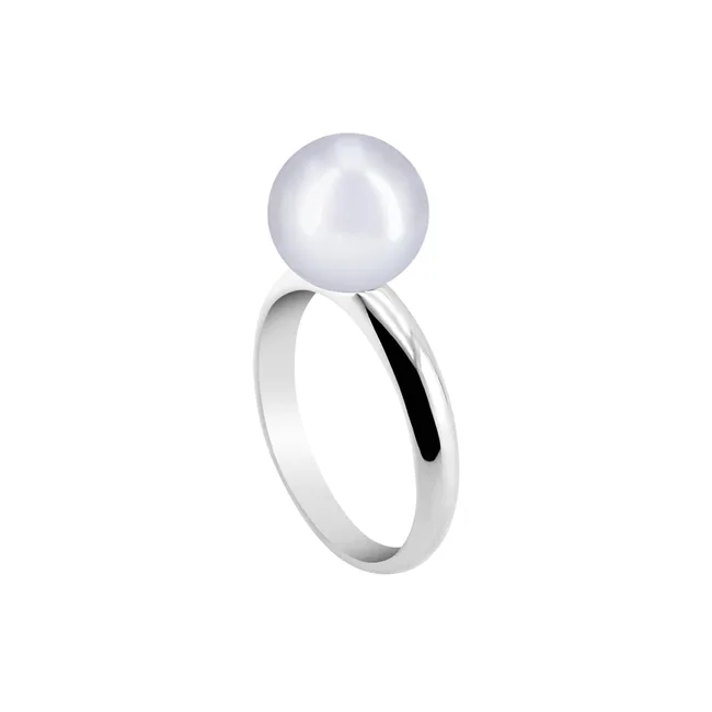 טבעת כסף עם פנינה Denise