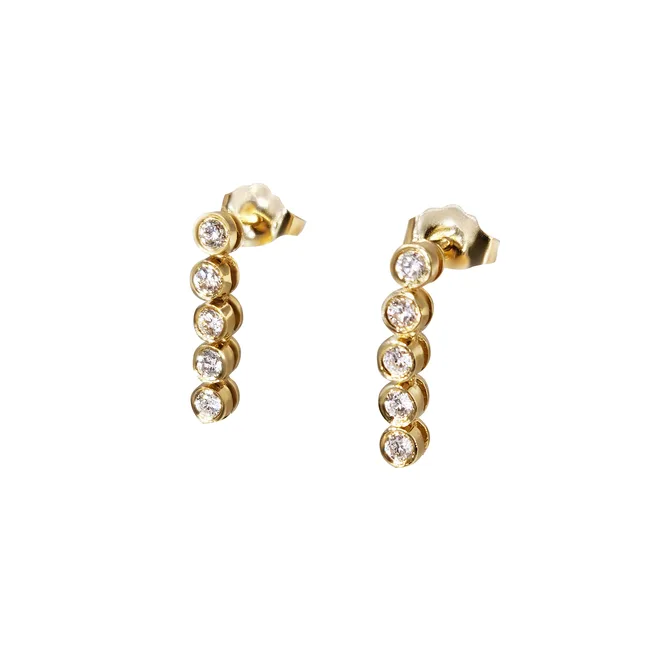 עגילי יהלומים זהב KATY